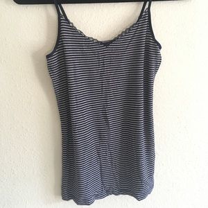 Stripped cami with lace detail!